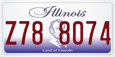 IL license plate Z788074