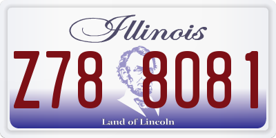 IL license plate Z788081