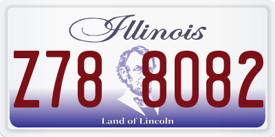 IL license plate Z788082