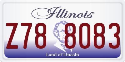 IL license plate Z788083