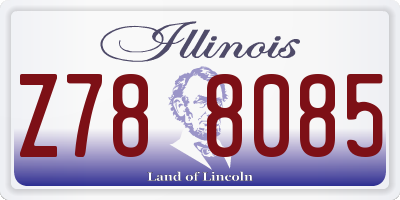 IL license plate Z788085