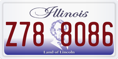 IL license plate Z788086