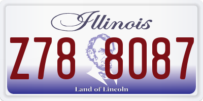 IL license plate Z788087