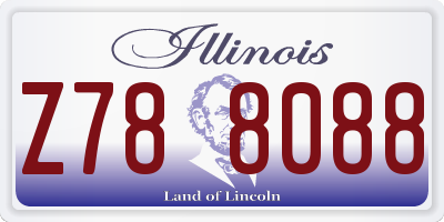 IL license plate Z788088