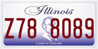 IL license plate Z788089