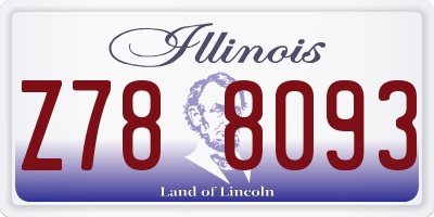 IL license plate Z788093
