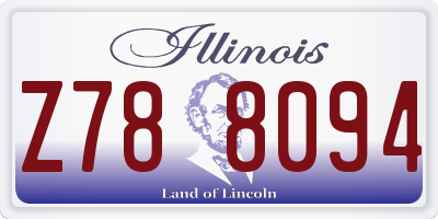 IL license plate Z788094