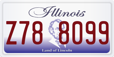 IL license plate Z788099