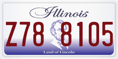 IL license plate Z788105