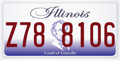 IL license plate Z788106