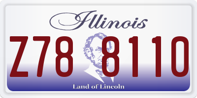 IL license plate Z788110