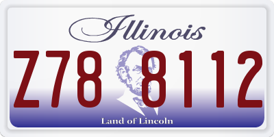 IL license plate Z788112