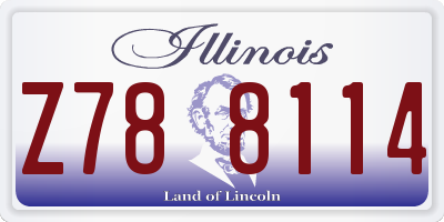 IL license plate Z788114