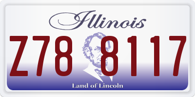 IL license plate Z788117