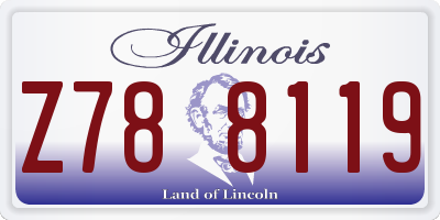 IL license plate Z788119