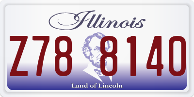 IL license plate Z788140