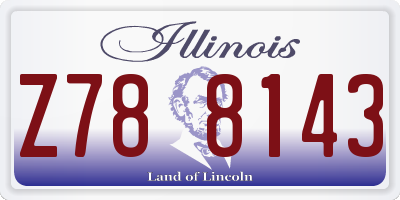 IL license plate Z788143
