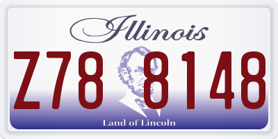 IL license plate Z788148