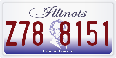 IL license plate Z788151