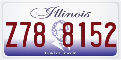 IL license plate Z788152