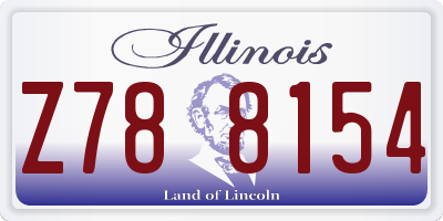 IL license plate Z788154