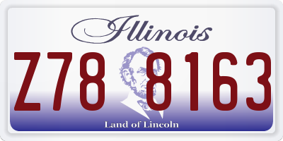 IL license plate Z788163