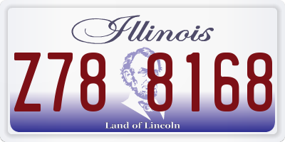 IL license plate Z788168