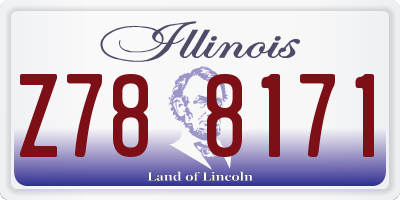 IL license plate Z788171
