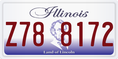 IL license plate Z788172