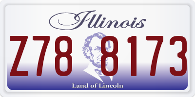 IL license plate Z788173