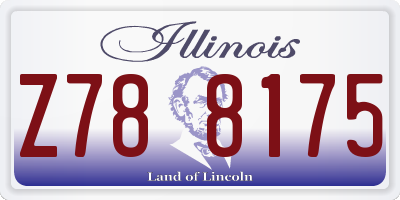 IL license plate Z788175