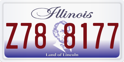 IL license plate Z788177