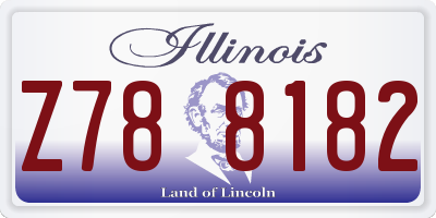IL license plate Z788182