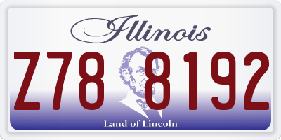 IL license plate Z788192