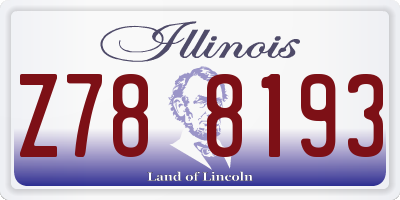 IL license plate Z788193