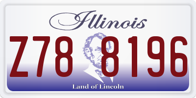 IL license plate Z788196