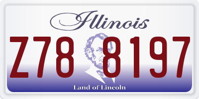 IL license plate Z788197