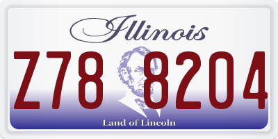 IL license plate Z788204