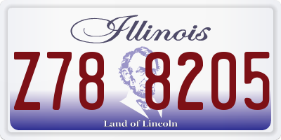 IL license plate Z788205