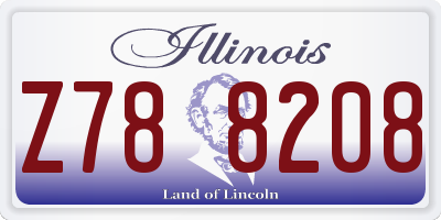 IL license plate Z788208