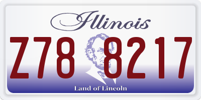 IL license plate Z788217