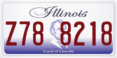 IL license plate Z788218