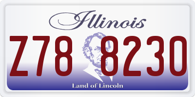 IL license plate Z788230