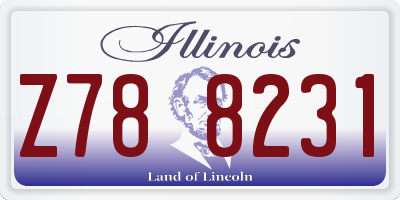 IL license plate Z788231