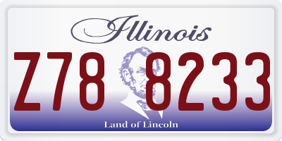 IL license plate Z788233