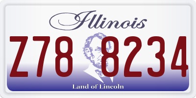 IL license plate Z788234