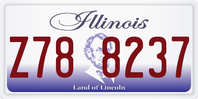 IL license plate Z788237