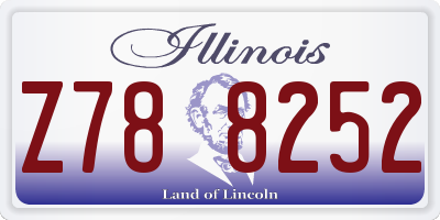 IL license plate Z788252