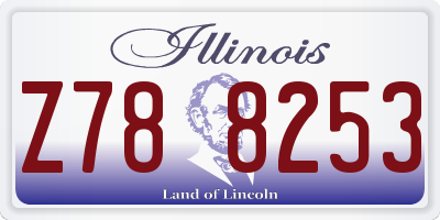 IL license plate Z788253