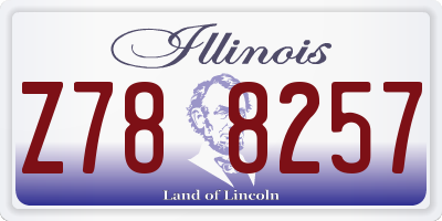 IL license plate Z788257